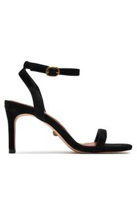 Kurt Geiger Sandały Myfair Strappy Sandal 2040900209 Czarny. Kolor: czarny. Materiał: skóra, zamsz