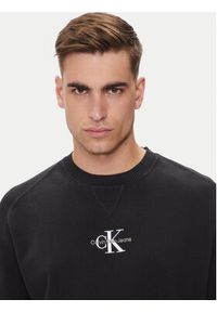 Calvin Klein Jeans Sweter Monologo J30J325671 Czarny Regular Fit. Kolor: czarny. Materiał: bawełna