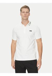 Calvin Klein Polo K10K114474 Biały Regular Fit. Typ kołnierza: polo. Kolor: biały. Materiał: bawełna