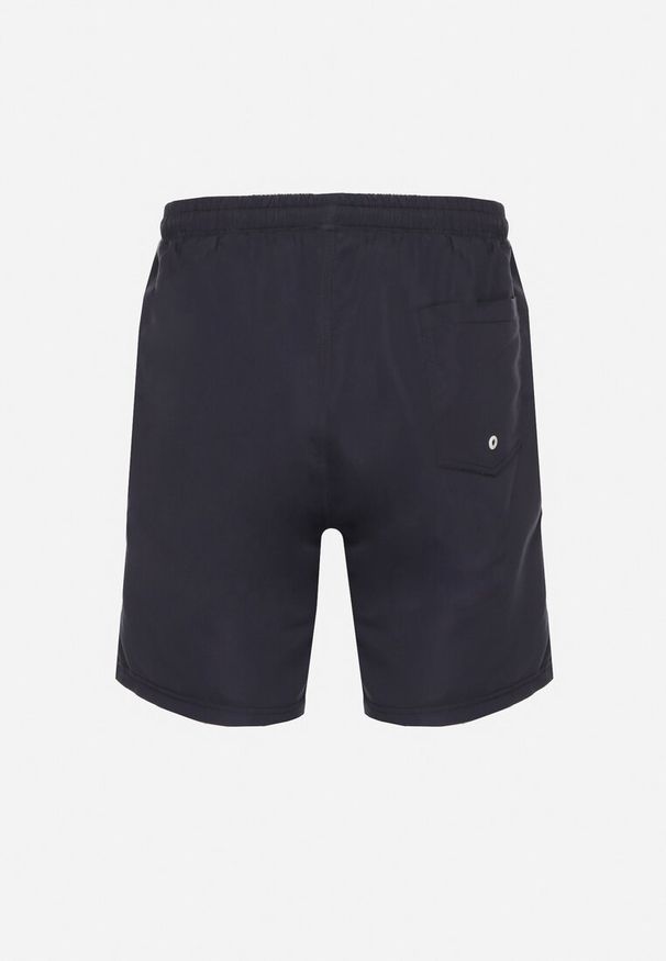 Born2be - Granatowe Gładkie Szorty Bermudy z Kieszeniami Uliritia. Okazja: na co dzień. Kolor: niebieski. Materiał: len. Wzór: gładki. Sezon: lato, wiosna. Styl: casual