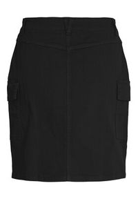 Vila Spódnica jeansowa 14089780 Czarny Regular Fit. Kolor: czarny. Materiał: bawełna #7