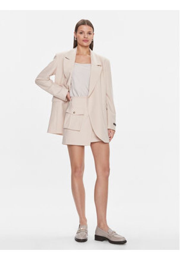 Herskind Spódnica mini Caroline 5012993 Beżowy Regular Fit. Kolor: beżowy. Materiał: syntetyk