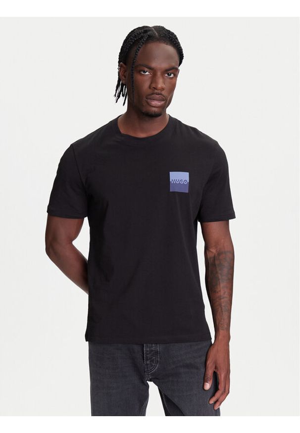 Hugo - HUGO T-Shirt Dapusi 50544458 Czarny Regular Fit. Kolor: czarny. Materiał: bawełna