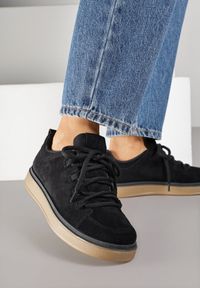 Born2be - Czarne Sneakersy na Kauczukowej Podeszwie Lurrive. Kolor: czarny. Materiał: kauczuk #3