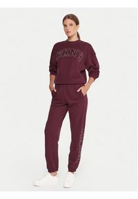 DKNY Sport Bluza DP5T1462 Bordowy Regular Fit. Kolor: czerwony. Materiał: syntetyk, bawełna. Styl: sportowy #2