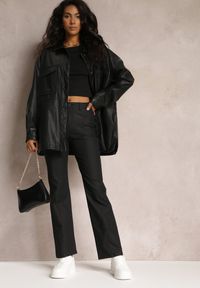 Renee - Czarne Spodnie Dzwony High Waist Eliov. Stan: podwyższony. Kolor: czarny
