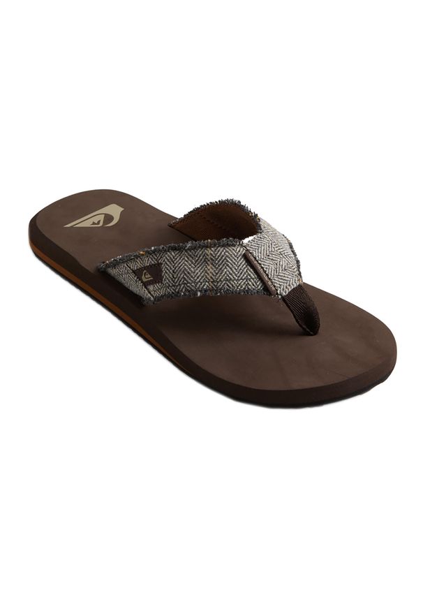 Japonki plażowe męskie Quiksilver Monkey Abyss. Okazja: na plażę. Kolor: brązowy. Styl: sportowy