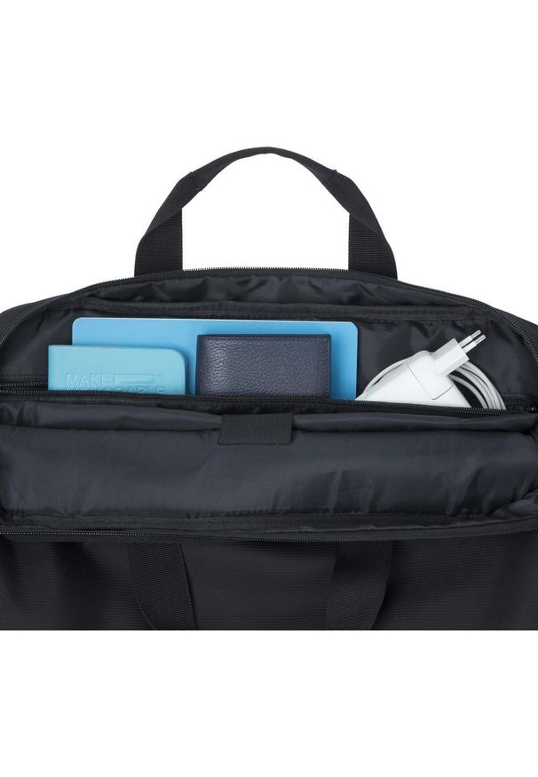 RIVACASE - Torba Rivacase 8057 czarny. Kolor: czarny. Materiał: tkanina, poliester. Styl: elegancki, młodzieżowy