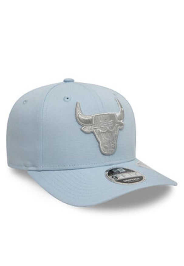 New Era Czapka z daszkiem Chicago Bulls Metallic 9FIFTY 60595209 Błękitny. Kolor: niebieski. Materiał: bawełna, materiał