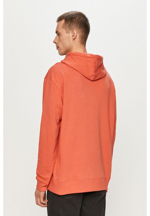 Lee - Bluza. Okazja: na co dzień. Kolor: czerwony. Materiał: bawełna, dzianina. Wzór: gładki, aplikacja. Styl: casual