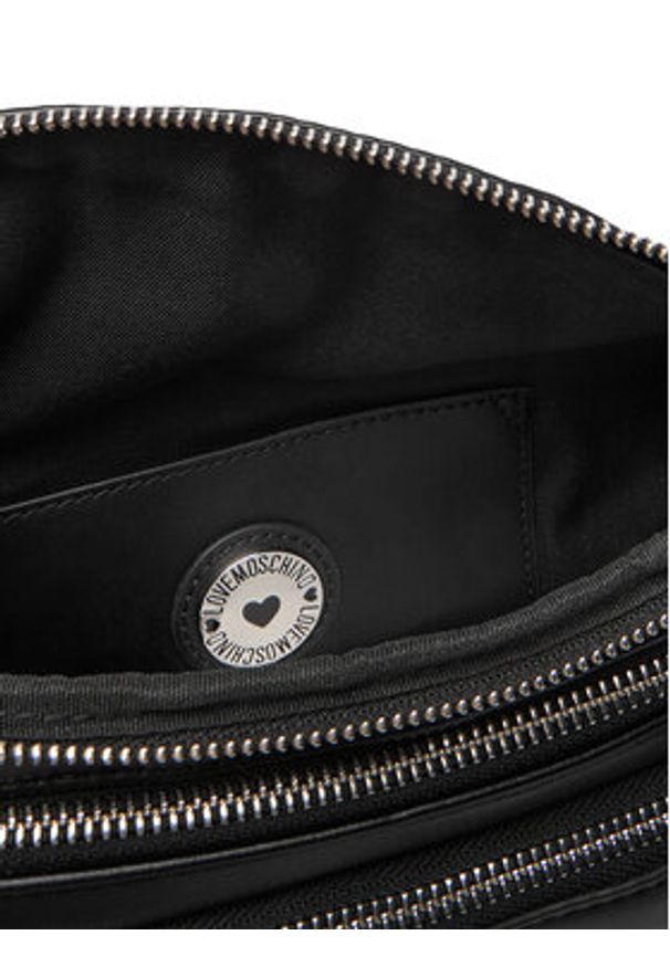 Love Moschino - LOVE MOSCHINO Saszetka nerka JC4347PP0NKA000B Czarny. Kolor: czarny. Materiał: skóra