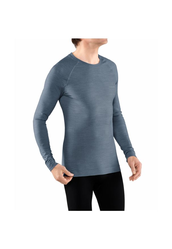 Koszulka z długim rękawem Falke Wool-Tech Light. Kolor: niebieski. Długość rękawa: długi rękaw. Długość: długie. Sport: turystyka piesza