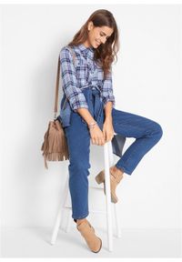 bonprix - Koszula flanelowa. Kolor: niebieski. Długość: długie #3