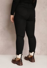 Renee - Czarne Spodnie Skinny Push Up Heochie. Kolor: czarny. Materiał: tkanina #3