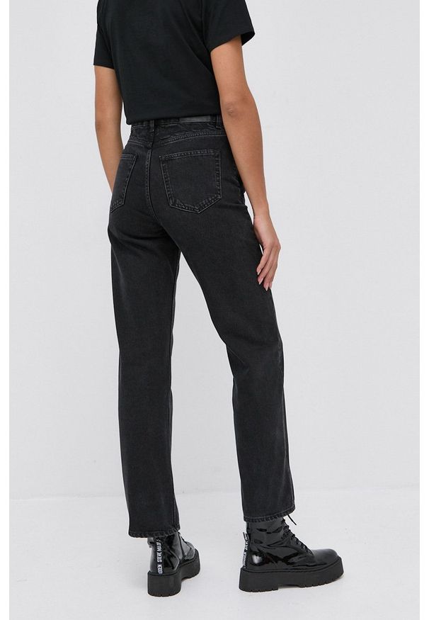The Kooples Jeansy damskie high waist. Stan: podwyższony. Kolor: czarny