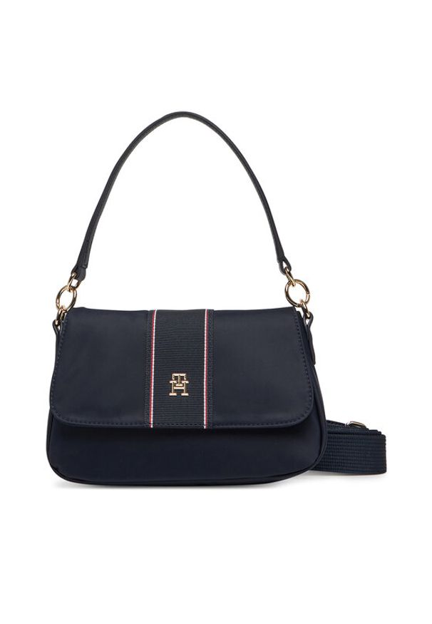 TOMMY HILFIGER - Tommy Hilfiger Torebka Poppy Conv. Crossover Corp AW0AW17168 Granatowy. Kolor: niebieski