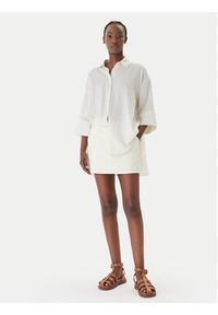 Eleh Spódnica jeansowa EL107 Écru Regular Fit. Materiał: bawełna #4