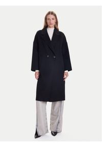 ViCOLO Płaszcz wełniany TF0003 Czarny Regular Fit. Kolor: czarny. Materiał: syntetyk
