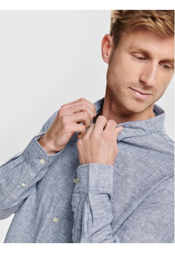 Only & Sons Koszula Caiden 22012321 Niebieski Slim Fit. Kolor: niebieski. Materiał: bawełna