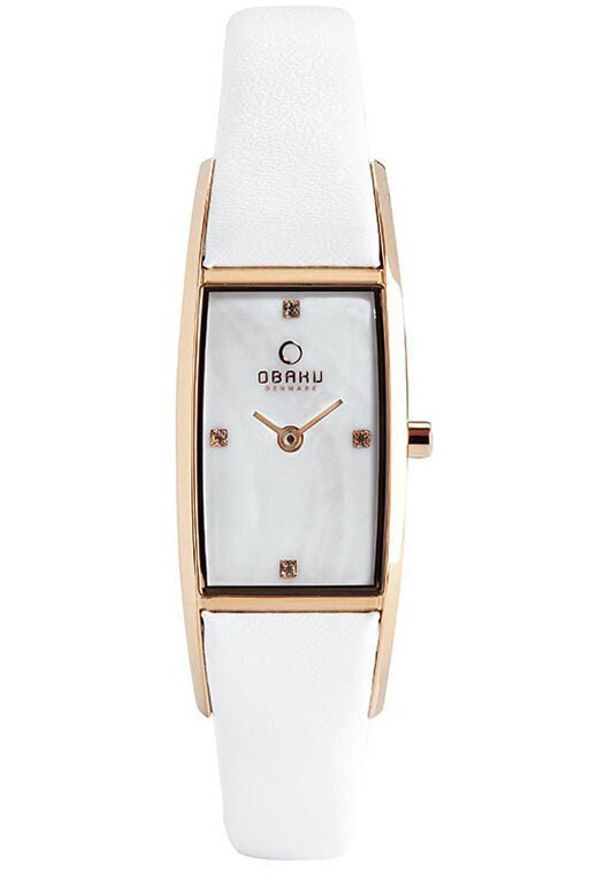 OBAKU - Zegarek damski Obaku Denmark V150LVWRW biały. Kolor: biały
