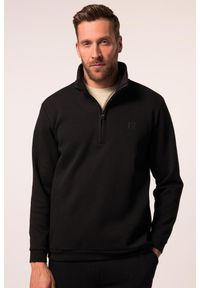 JAY-PI - Męski Półgolf Belly Fit fitness zamek wszywane kieszenie do rozm. 7 XL. Kolekcja: plus size. Kolor: czarny. Materiał: bawełna, elastan, poliester, materiał. Sport: fitness