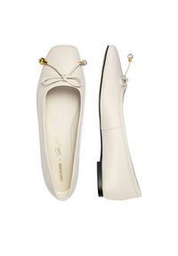 Gino Rossi - GINO ROSSI Baleriny CEO-ROSE-LT2088 Biały. Kolor: biały. Materiał: skóra #8