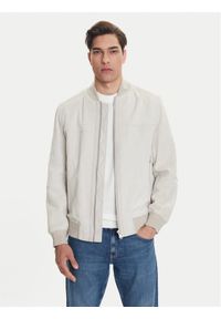 BOSS Kurtka skórzana Johice 50543505 Beżowy Regular Fit. Kolor: beżowy. Materiał: skóra
