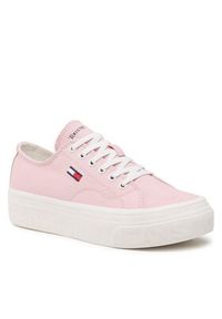 Tommy Jeans Tenisówki Flatform EN0EN02173 Różowy. Kolor: różowy. Materiał: materiał