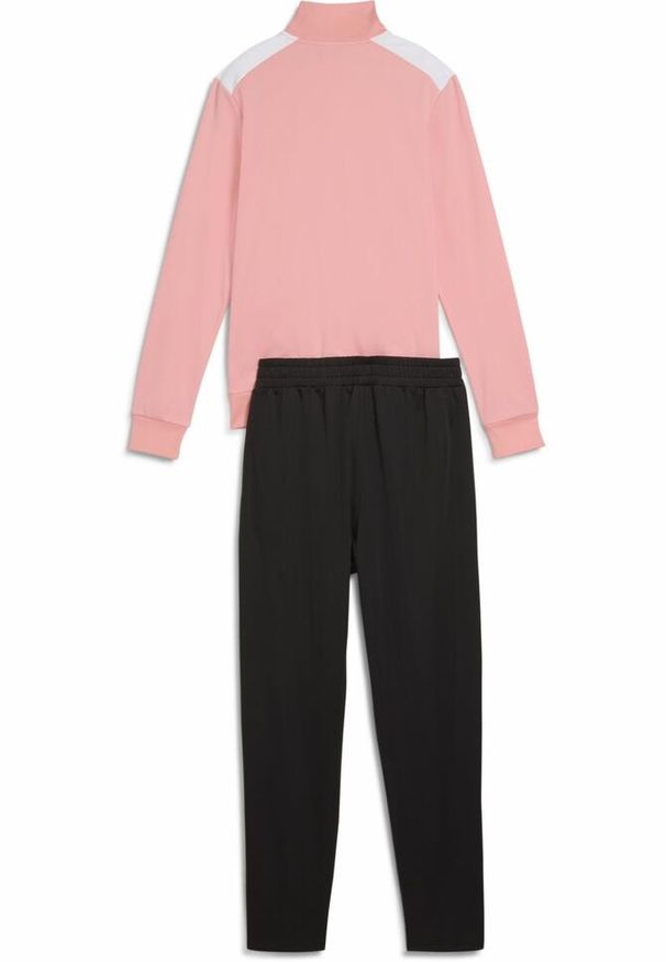 Puma - Damski dres z poliestru PUMA Pink Fruit. Kolor: różowy. Materiał: dresówka, poliester. Wzór: nadruk