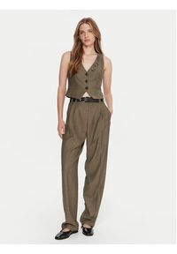 Marella Kamizelka garniturowa Cantico 2523156031 Khaki Slim Fit. Kolor: brązowy. Materiał: syntetyk #3