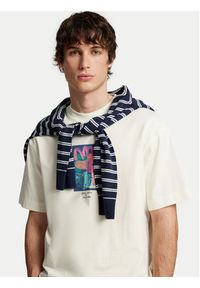 Selected Homme T-Shirt Will 16097225 Écru Relaxed Fit. Kolor: kremowy. Materiał: bawełna #2