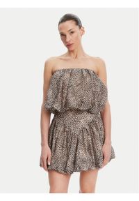 BARDOT Top Lissett Printed 59795TB Brązowy Relaxed Fit. Kolor: brązowy. Materiał: syntetyk