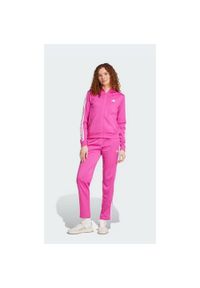 Adidas - Dres Essentials 3-Stripes Rozmiar L Różowy - JD5436. Kolor: różowy. Materiał: dresówka. Wzór: paski. Sport: fitness
