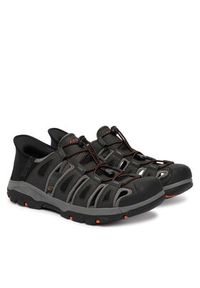 skechers - Skechers Sandały Tresmen 205187/BLK Czarny. Kolor: czarny. Materiał: skóra #3