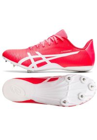 Buty kolce Asics Hypersprint 8 sprint 1093A197 702 różowe różowe. Zapięcie: sznurówki. Kolor: różowy. Materiał: syntetyk. Sport: bieganie #1