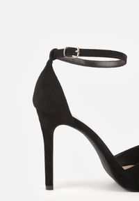 Renee - Czarne Szpilki z Imitacji Zamszu z Zapięciem na Klamerkę przy Pasku Odesei. Zapięcie: pasek. Kolor: czarny. Materiał: zamsz. Obcas: na szpilce. Styl: elegancki. Wysokość obcasa: wysoki #2