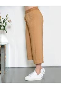 Deha - DEHA - Brązowe spodnie z szeroką nogawką. Kolor: brązowy. Materiał: materiał. Sezon: lato, wiosna #7
