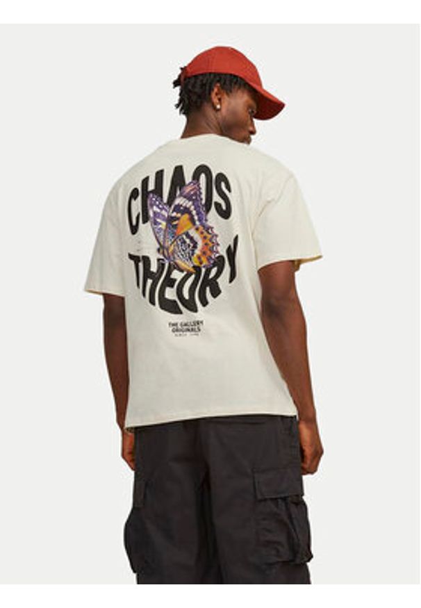 Jack & Jones - Jack&Jones T-Shirt Jorfrutti 12256926 Écru Wide Fit. Materiał: bawełna