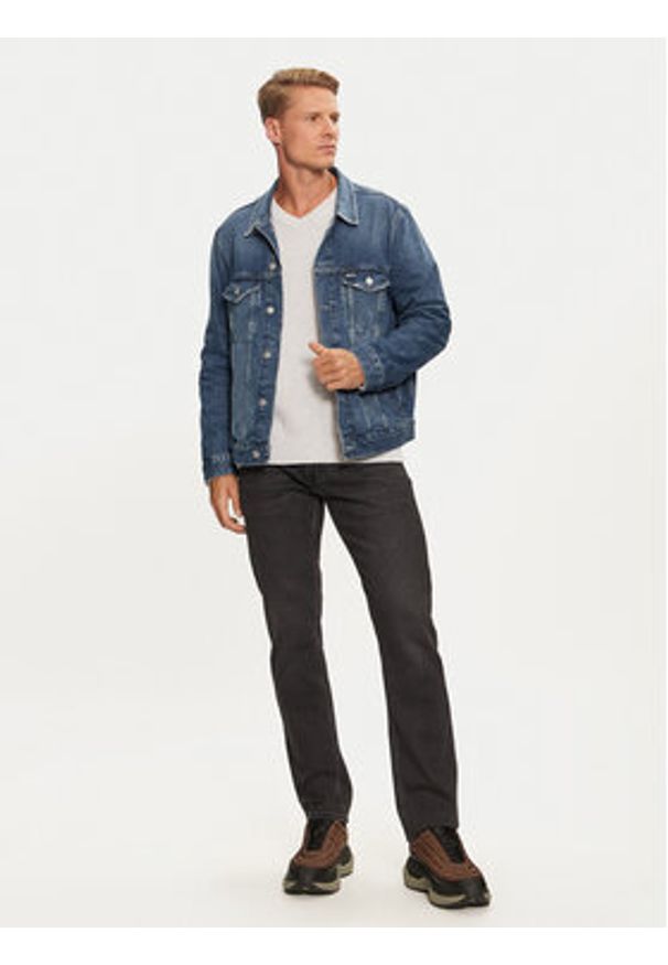 Tommy Jeans Kurtka jeansowa Ryan DM0DM20495 Niebieski Regular Fit. Kolor: niebieski. Materiał: bawełna