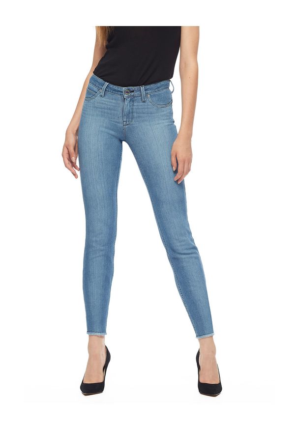 Lee - SPODNIE DAMSKIE LEE ELLY CROPPED RAW HEM BODY OPTIX SUNDOWN BLEACH L32RQYYC 112107695