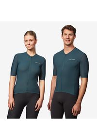 VAN RYSEL - Koszulka rowerowa szosowa Van Rysel EDR ULTRA. Kolor: wielokolorowy, niebieski, zielony. Materiał: mesh