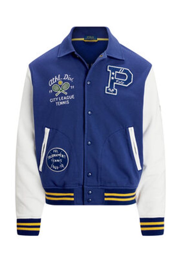 Polo Ralph Lauren Kurtka bomber 710964979001 Niebieski Regular Fit. Typ kołnierza: polo. Kolor: niebieski. Materiał: bawełna