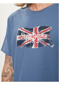 Pepe Jeans T-Shirt Clag PM509384 Niebieski Regular Fit. Kolor: niebieski. Materiał: bawełna #4
