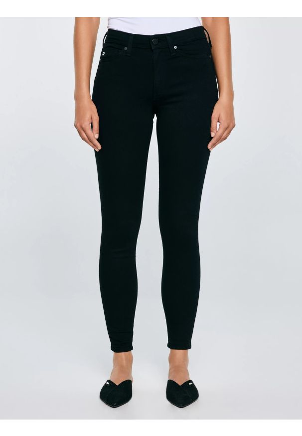 Big-Star - Jeansy damskie push up z wysokim stanem czarne Melinda High Waist 915. Stan: podwyższony. Kolor: czarny. Styl: sportowy, rockowy