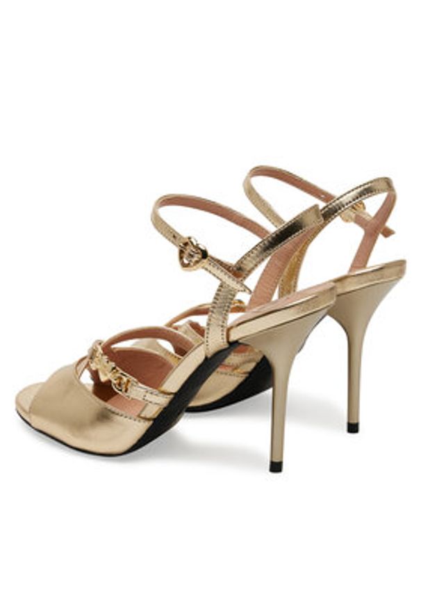 Love Moschino - LOVE MOSCHINO Sandały JA16089G1MIF0900 Srebrny. Kolor: srebrny. Materiał: skóra