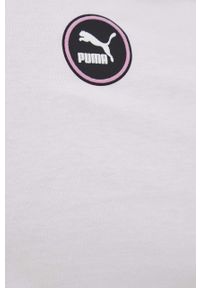Puma t-shirt bawełniany 533559 kolor biały. Okazja: na co dzień. Kolor: biały. Materiał: bawełna. Wzór: aplikacja. Styl: casual #4