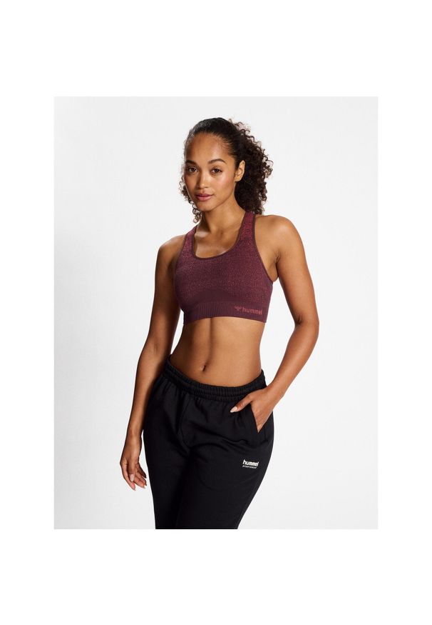 Biustonosz dla kobiet Hummel Mt Fade. Kolor: brązowy. Sport: fitness