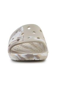 Klapki unisex Crocs Classic Marbled Slide. Zapięcie: bez zapięcia. Kolor: beżowy. Materiał: syntetyk, materiał. Sport: turystyka piesza