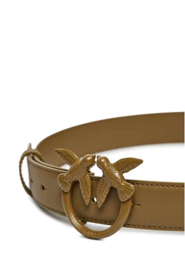 Pinko Pasek Damski Lover Berry H3 Belt AI 24-25 PLT01 100125 A1K2 Khaki. Kolor: brązowy. Materiał: skóra