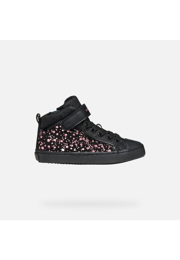 Geox - Buty GEOX J KALISPERA GIRL Czarny. Okazja: na co dzień. Kolor: czarny, wielokolorowy, fioletowy. Materiał: syntetyk, tkanina